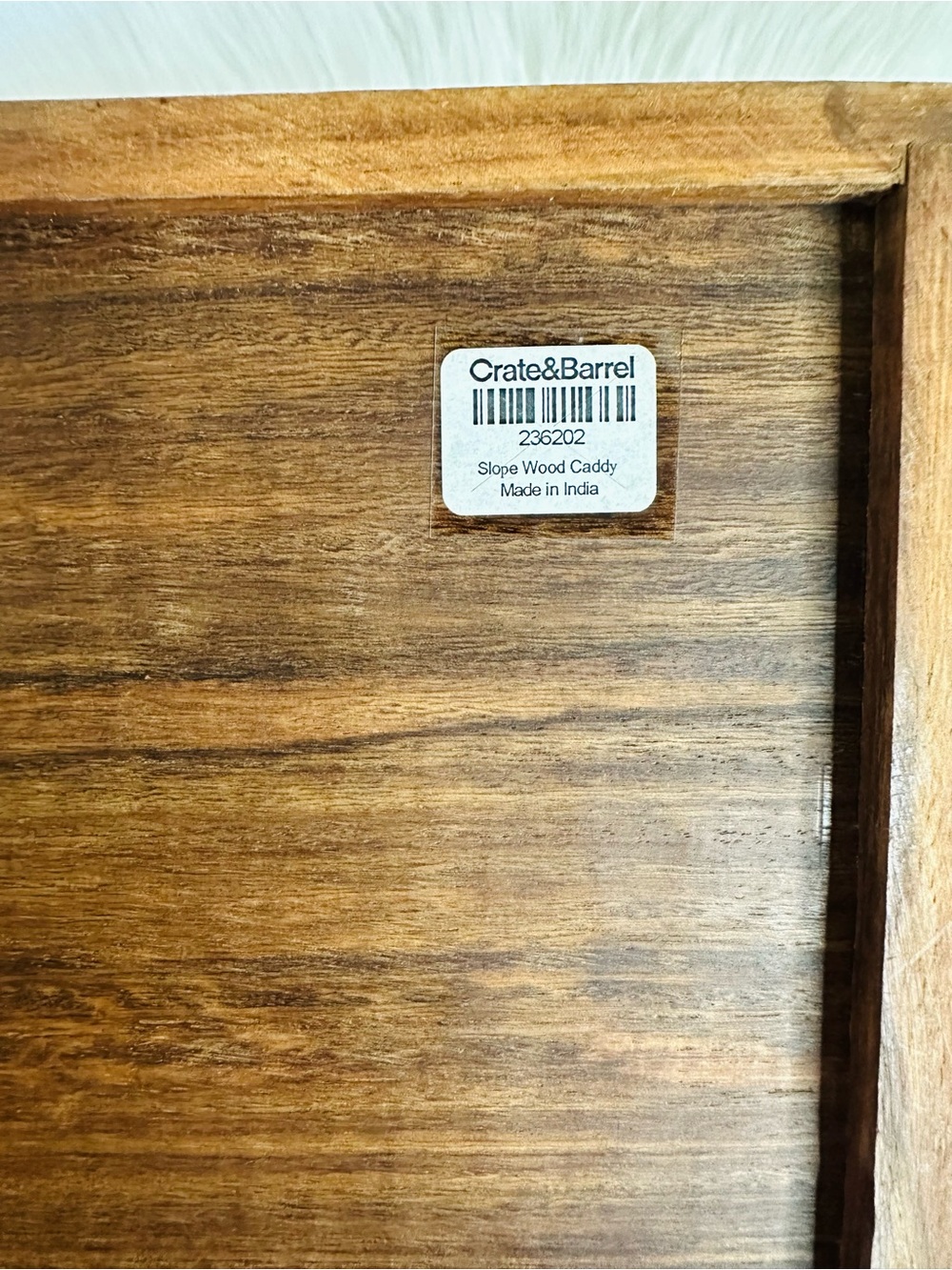 Crate&Barrel Wooden Caddy Organizer - Brown - Picture 5 of 8